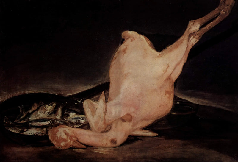 Tüyleri alınmış hindi - Francisco de Goya