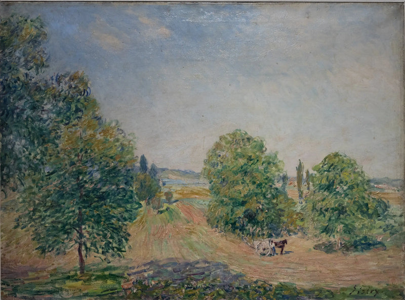 Manzara, tarlalar, Veneux-Nadon ovası - Alfred Sisley