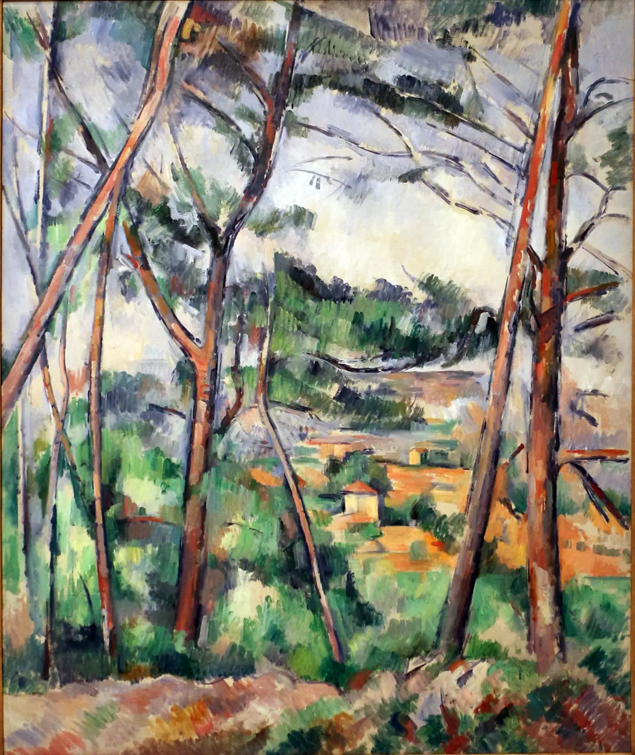Reproduction du tableau « Paysage des environs d'Aix (la plaine de l'Arc) - Paul Cézanne » par Alpha Reproduction en peinture à l’huile