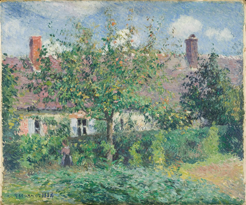 Éragny'deki Eski Evler, Camille Pissarro, 1884 - Camille Pissarro