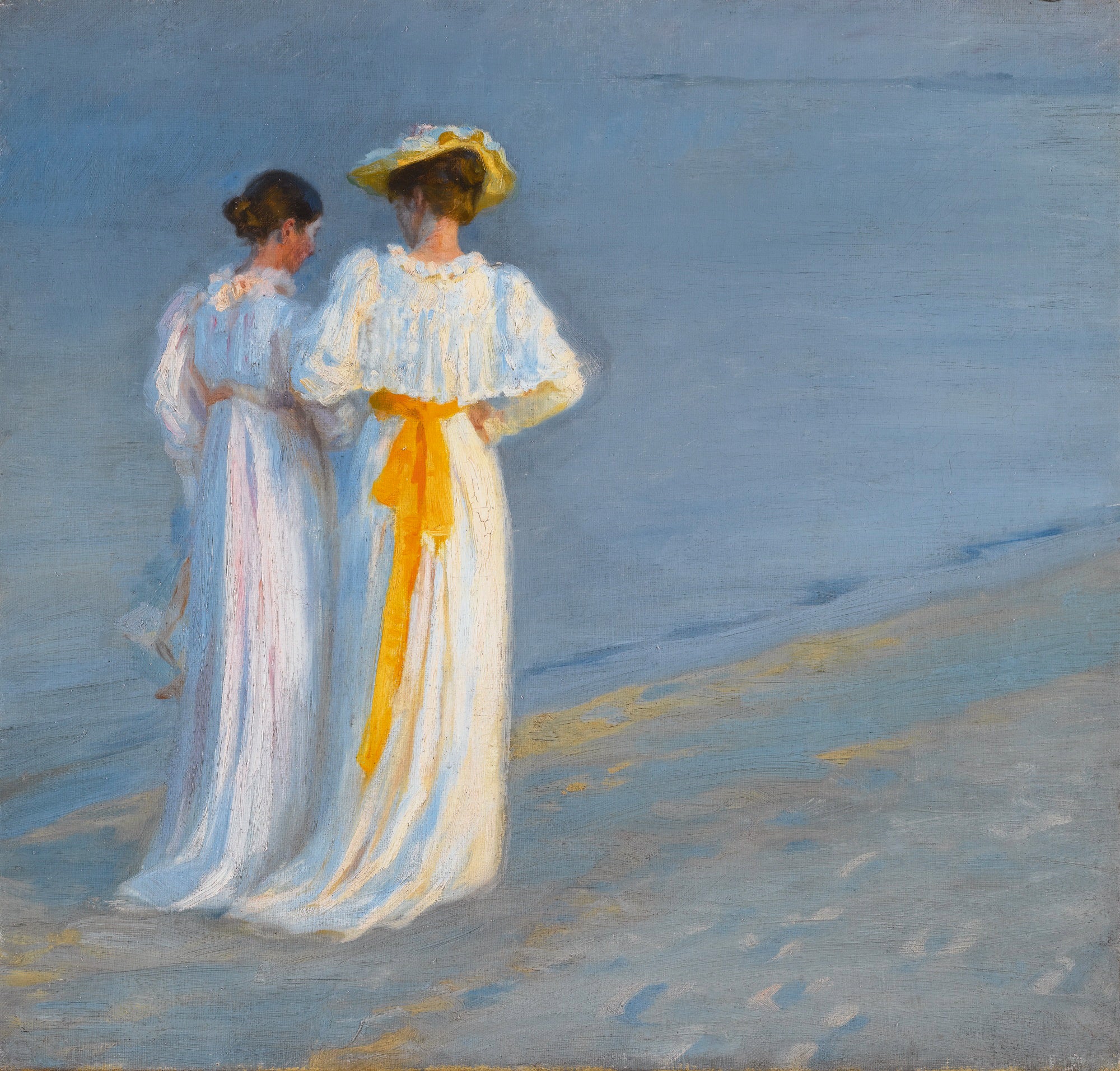 Anna Ancher ve Marie Krøyer Skagen Plajı'nda - Peder Severin Krøyer