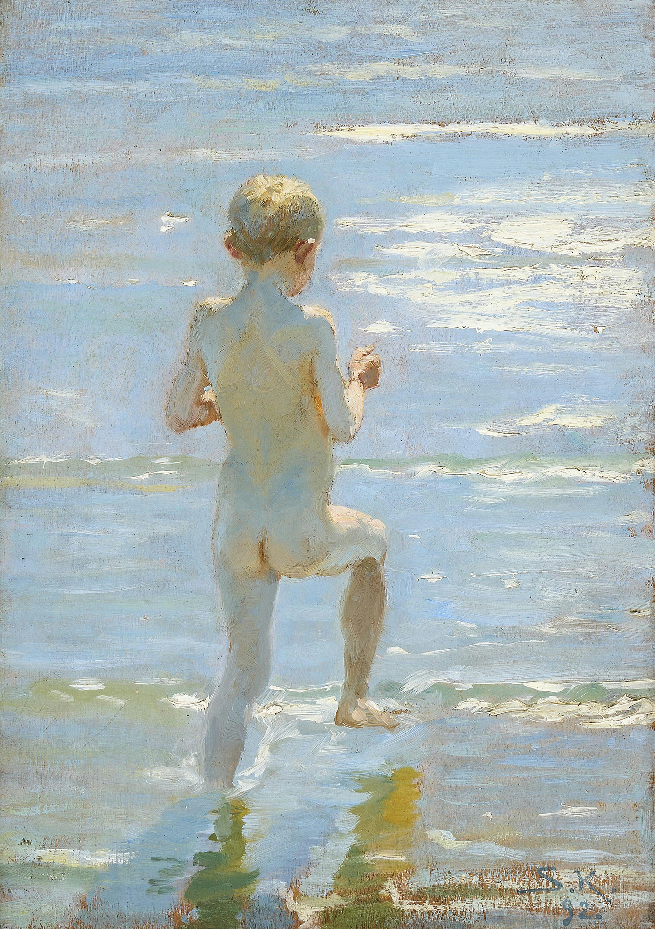 Yüzme Halindeki Çocuk. - Peder Severin Krøyer