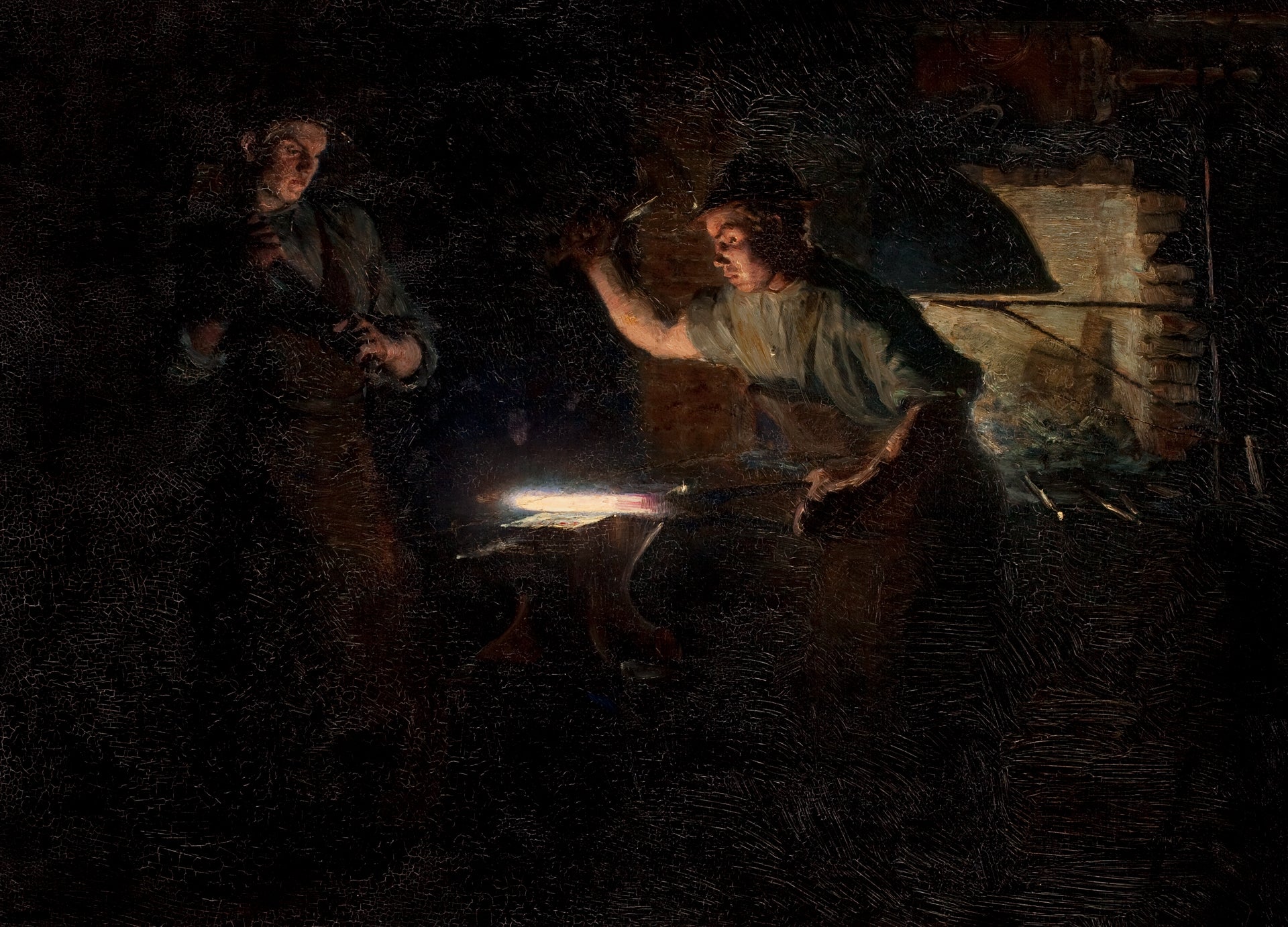 Henning Jensen'in Skagen Østerby'deki Demirci Dükkanı. - Peder Severin Krøyer