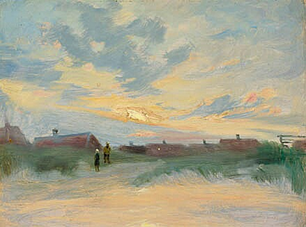 Gökyüzü Çalışması. Skagen'de Gün Batımı. - Peder Severin Krøyer