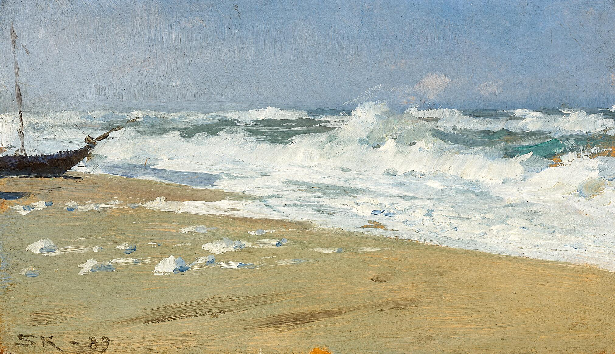 Bir Plajın Çalışması. - Peder Severin Krøyer