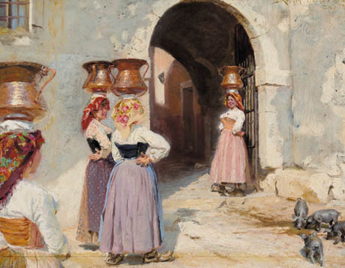 Civita d'Antino'nun Kapılarında. - Peder Severin Krøyer