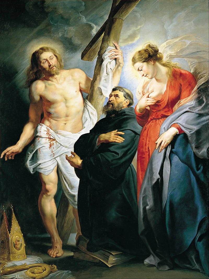 Aziz Augustin ile İsa ve Meryem Ana - Peter Paul Rubens