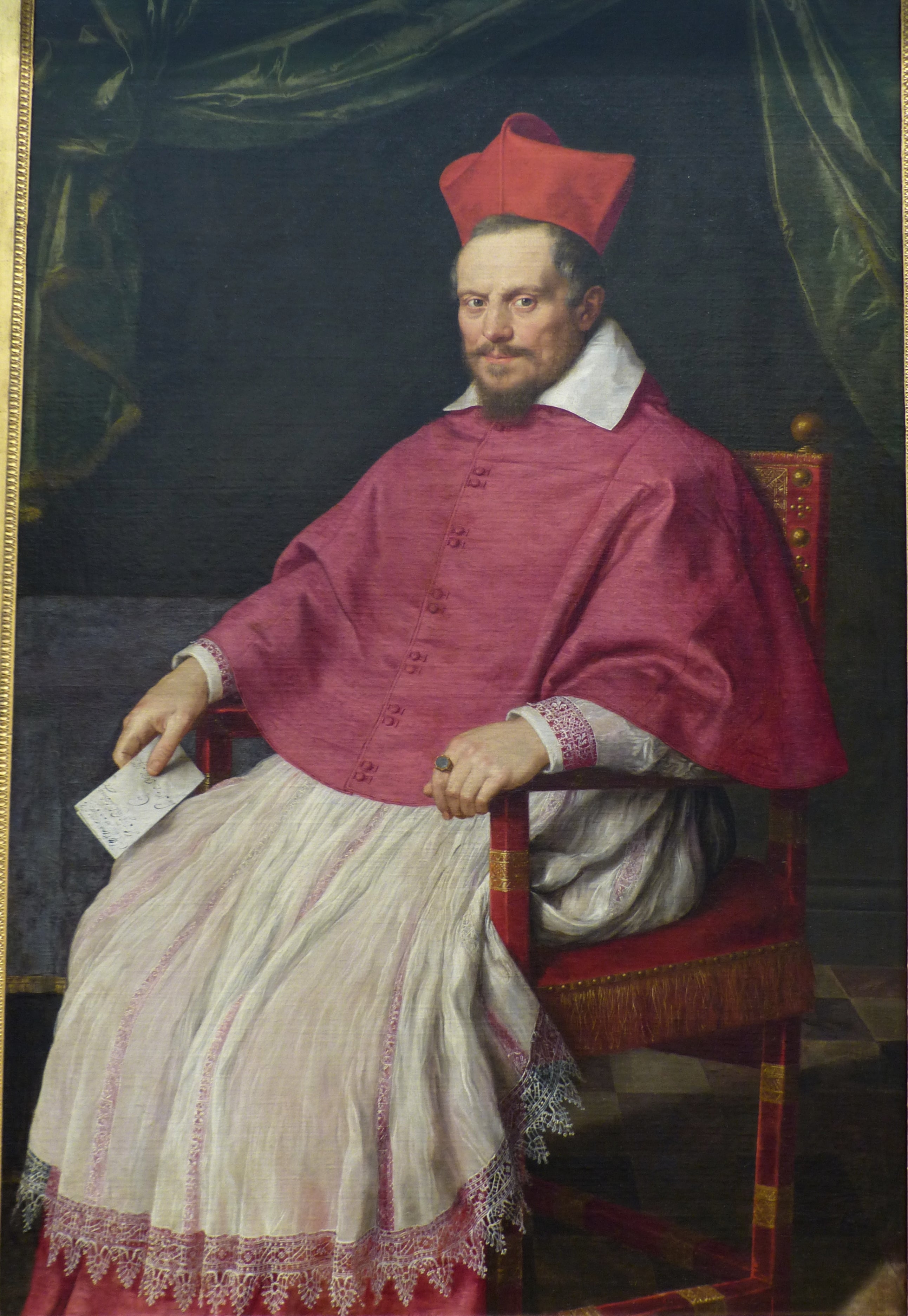 Portrait du cardinal Jean de Bonsy (1554-1621), évêque de Béziers de 1598 à 1611. - Domenichino