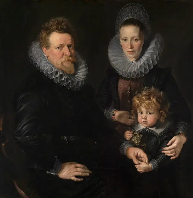 Evli bir çift ve çocuk portresi - Peter Paul Rubens