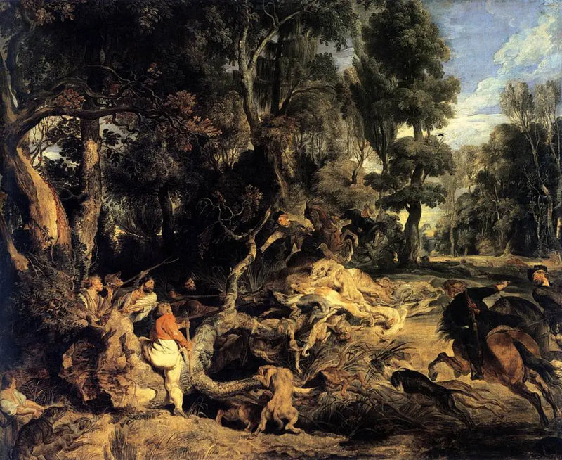 Yaban Domuzu Avıyla Manzara - Peter Paul Rubens