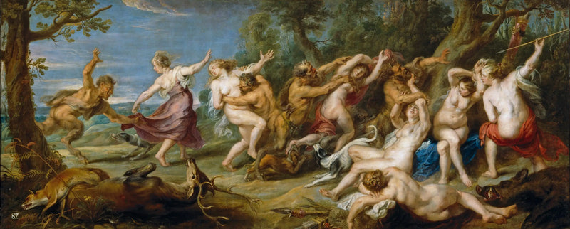 Diane ve Nymfleri, Satyrler tarafından şaşırtıldı - Peter Paul Rubens