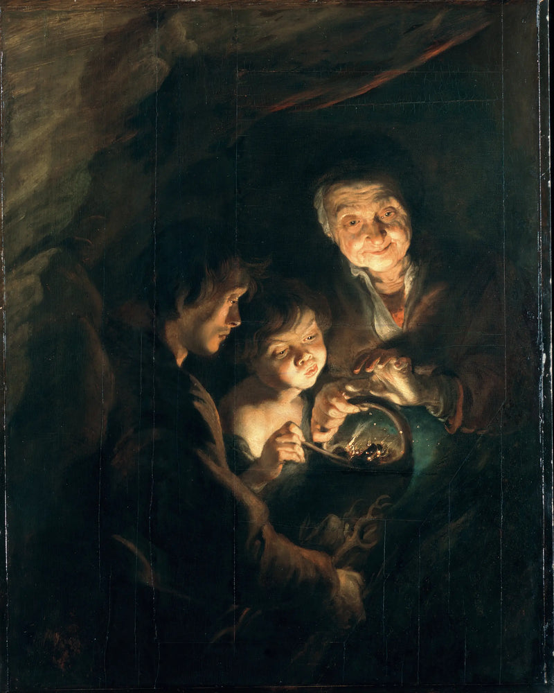Yaşlı kadın odun sepetiyle - Peter Paul Rubens