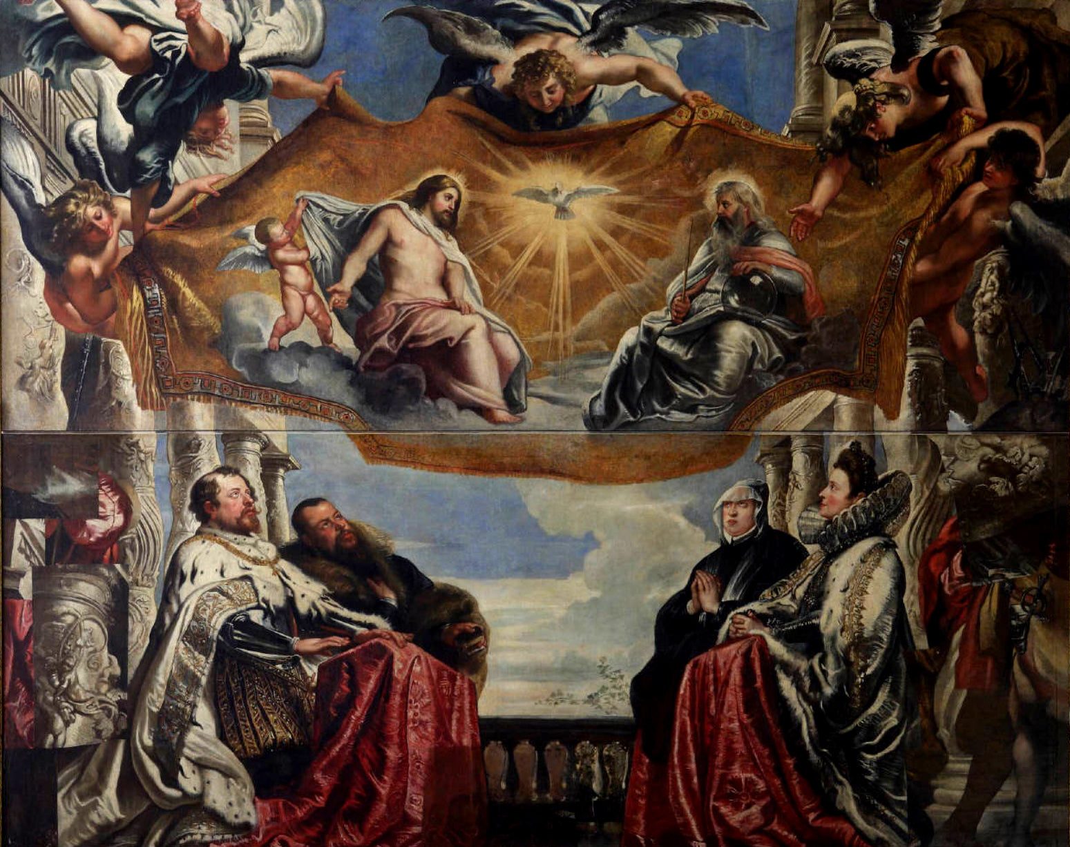 Gonzaga Ailesi Kutsal Üçleme'ye Tapınma - Peter Paul Rubens