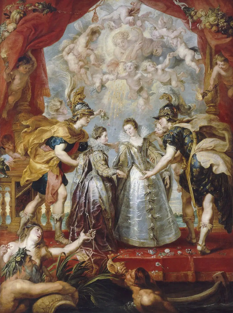 İki Prensesin Andaye Nehri üzerindeki Takası, 9 Kasım 1615 - Peter Paul Rubens
