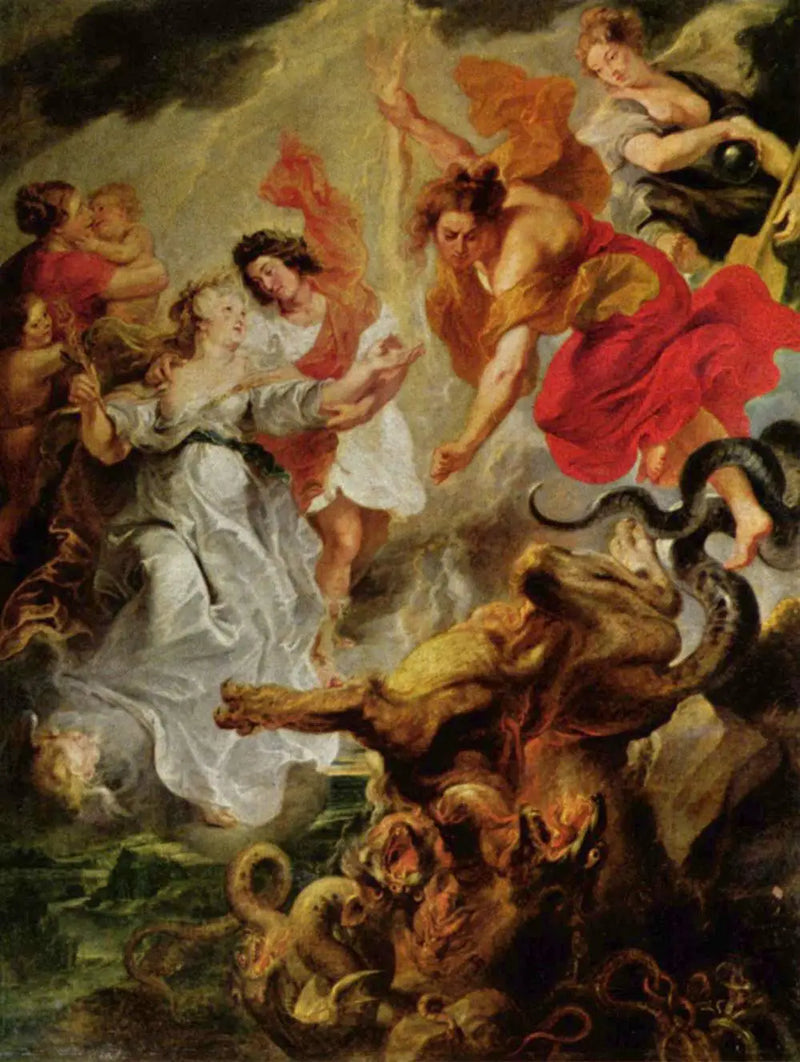 Kralice ve oğlu arasındaki uzlaşma, 15 Aralık 1621'de kontun ölümü sonrası - Peter Paul Rubens