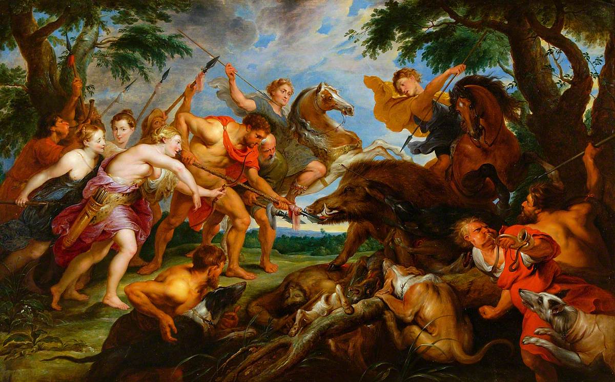 Calydon Domuz Avında Atalante ve Méléagre - Peter Paul Rubens