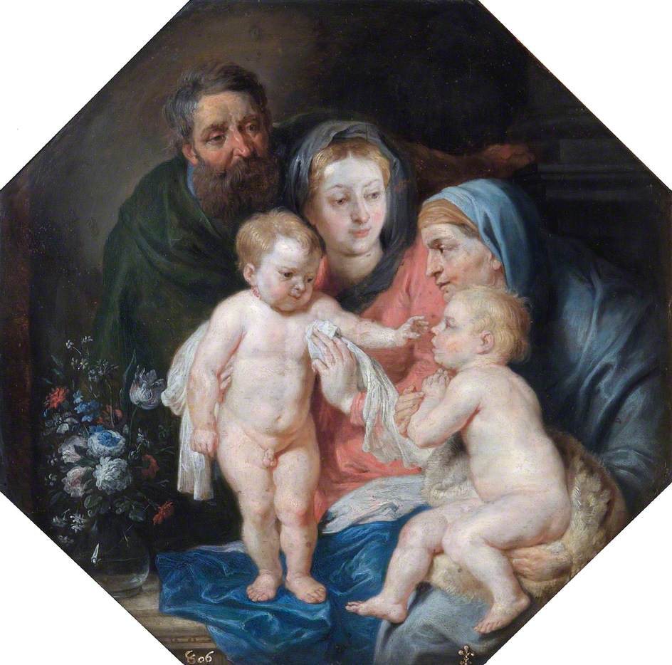 Kutsal Aile, Aziz Elizabeth ve Kutsal Jean Çocuk ile - Peter Paul Rubens