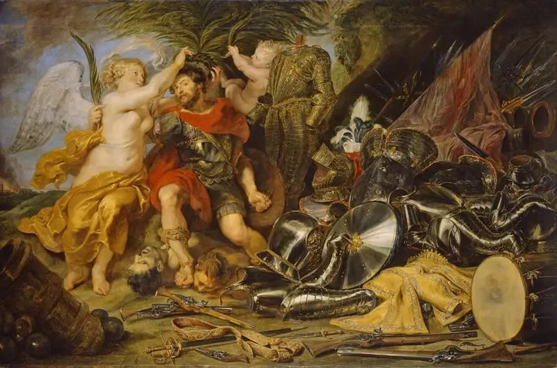 Zaferin Taç Giyme: Mars'ın Taçı, Zafer ile - Peter Paul Rubens