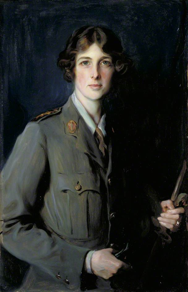 Lady Edith Helen Chaplin, marquise de Londonderry, DBE (1878-1959), en uniforme du Corps auxiliaire féminin de l'armée - Philip de László