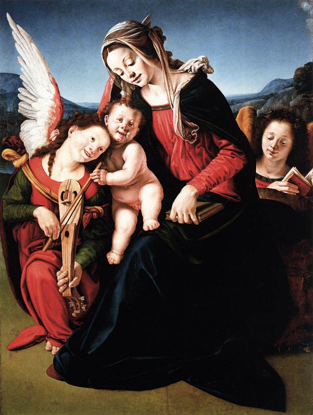Vierge à l'Enfant avec deux anges - Piero di Cosimo