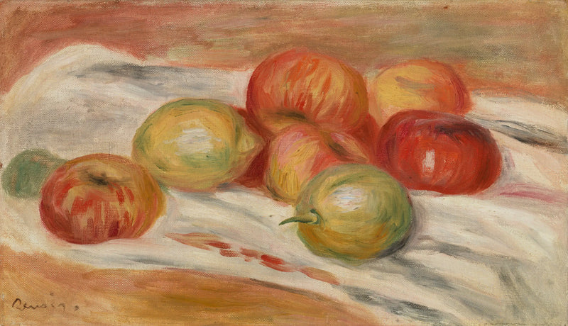 Bir örtü üzerindeki elmalar ve limonlar - Pierre-Auguste Renoir