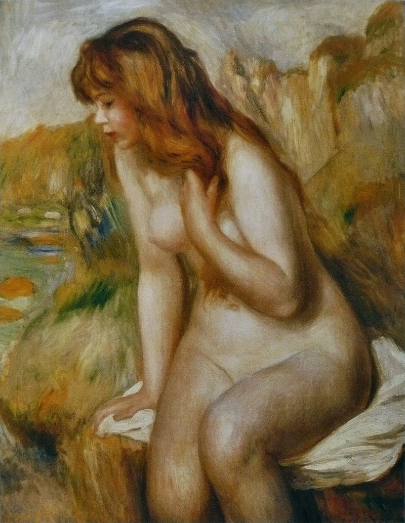 Kayalıkta Oturan Yüzücü - Pierre-Auguste Renoir