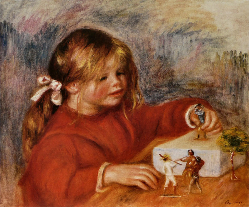 Claude Renoir oynarken - Pierre-Auguste Renoir
