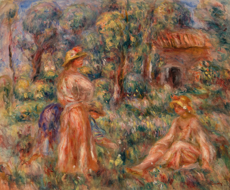 Manzarada Kızlar (Manzarada Genç Kızlar) - Pierre-Auguste Renoir
