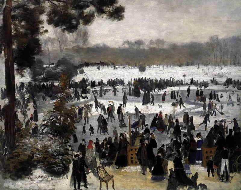 Boulogne Ormanı'ndaki Buz Patencileri - Pierre-Auguste Renoir