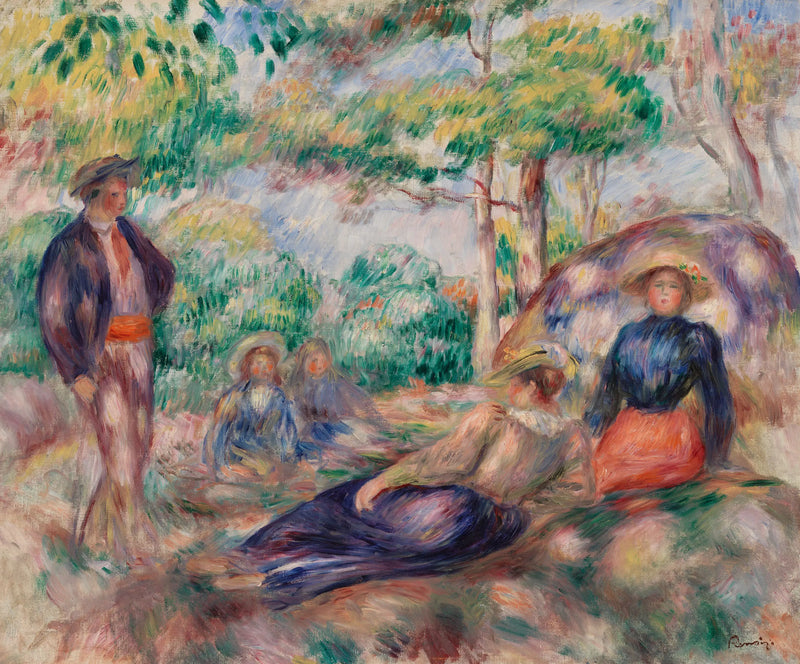 Çimenler Üzerinde Dinlenmek (Çimenler Üzerinde Dinlenme) - Pierre-Auguste Renoir