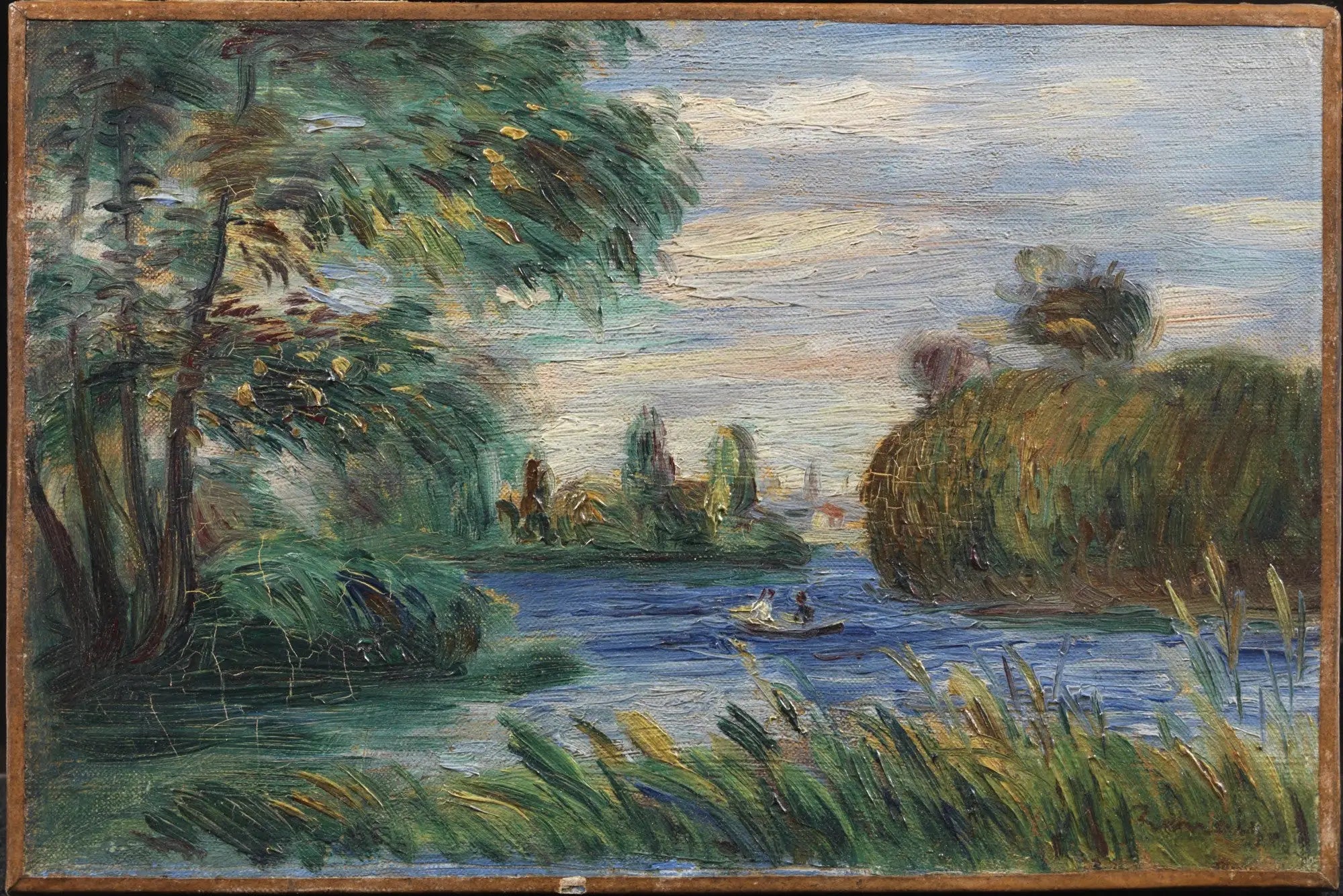 Reproduction du tableau « Paysage fluvial - Pierre-Auguste Renoir » par Alpha Reproduction en peinture à l’huile