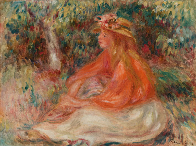Oturan Kadın (Mühürlü Kadın) - Pierre-Auguste Renoir
