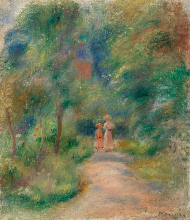 İki figür bir patikada - Pierre-Auguste Renoir