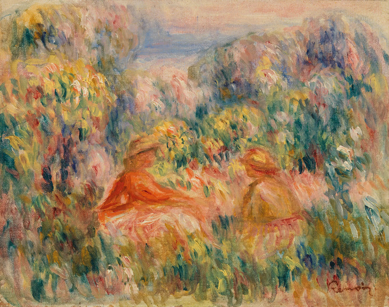 Bir manzarada iki kadın - Pierre-Auguste Renoir