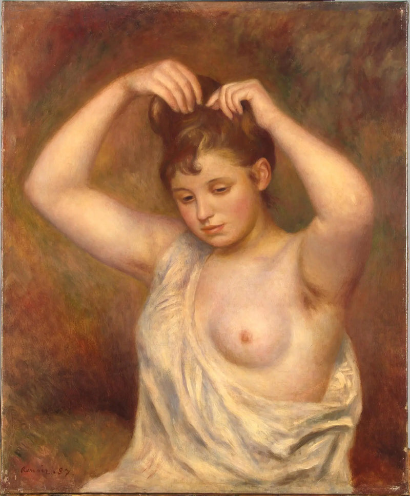 Saçını yapan kadın - Pierre-Auguste Renoir