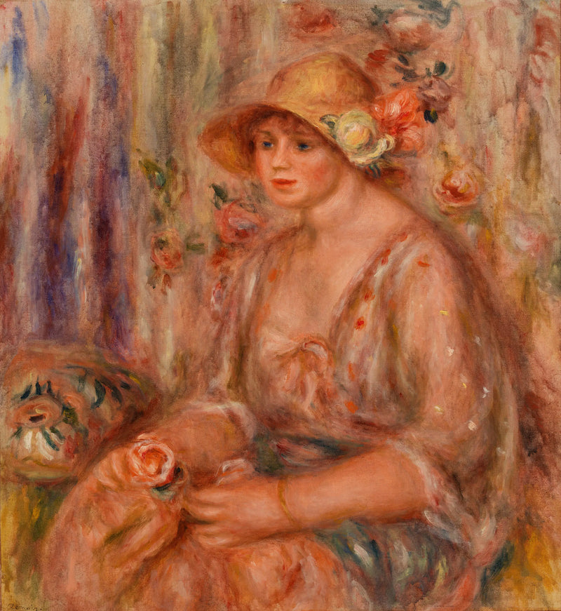 Muslin Elbise Giymiş Kadın - Pierre-Auguste Renoir