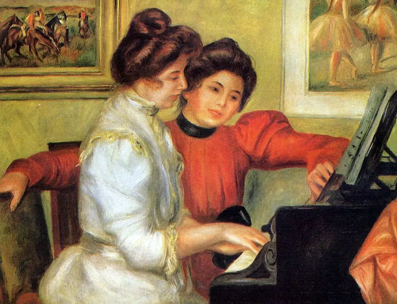 Piyano Başında Yvonne ve Christine Lerolle - Pierre-Auguste Renoir