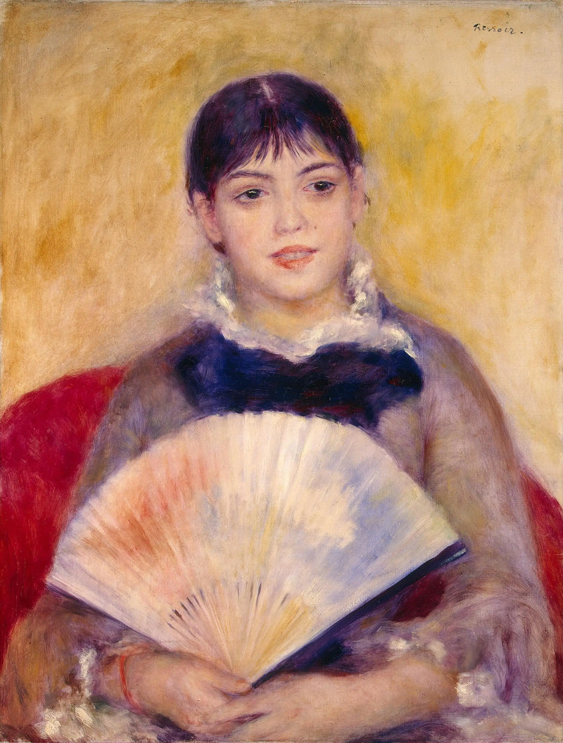Yelpaze Tutan Kadın - Pierre-Auguste Renoir
