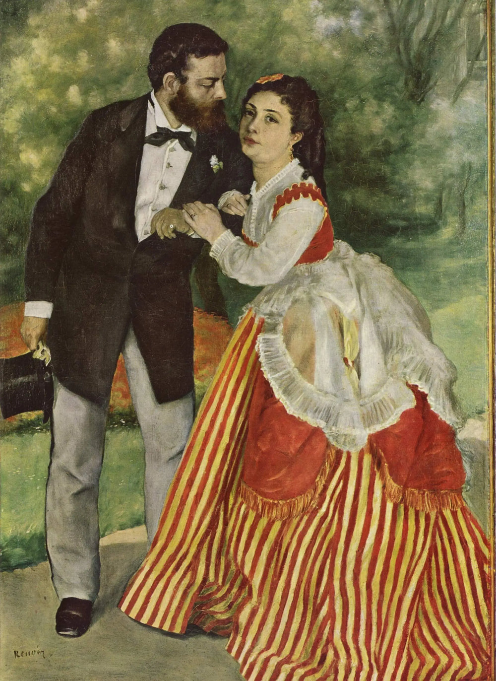 Reproduction du tableau « Les Fiancés - Le Ménage Sisley - Pierre-Auguste Renoir » par Alpha Reproduction en peinture à l’huile