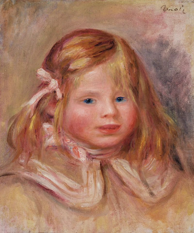 Pembe Kurdeleli Coco - Pierre-Auguste Renoir