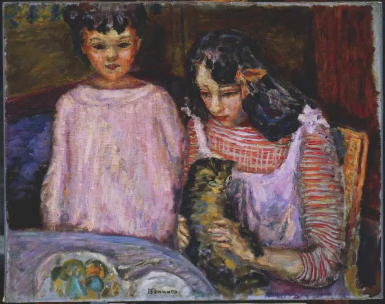 Çocuklar ve kedi - Pierre Bonnard