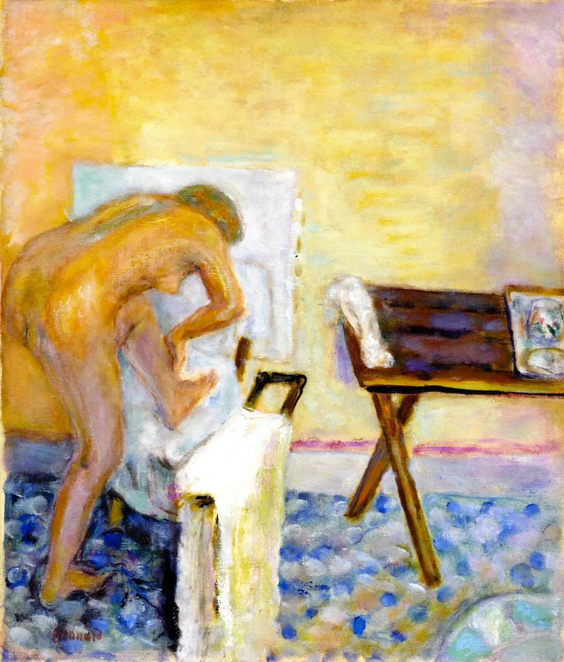 Öne Eğilmiş Küçük Nü - Pierre Bonnard