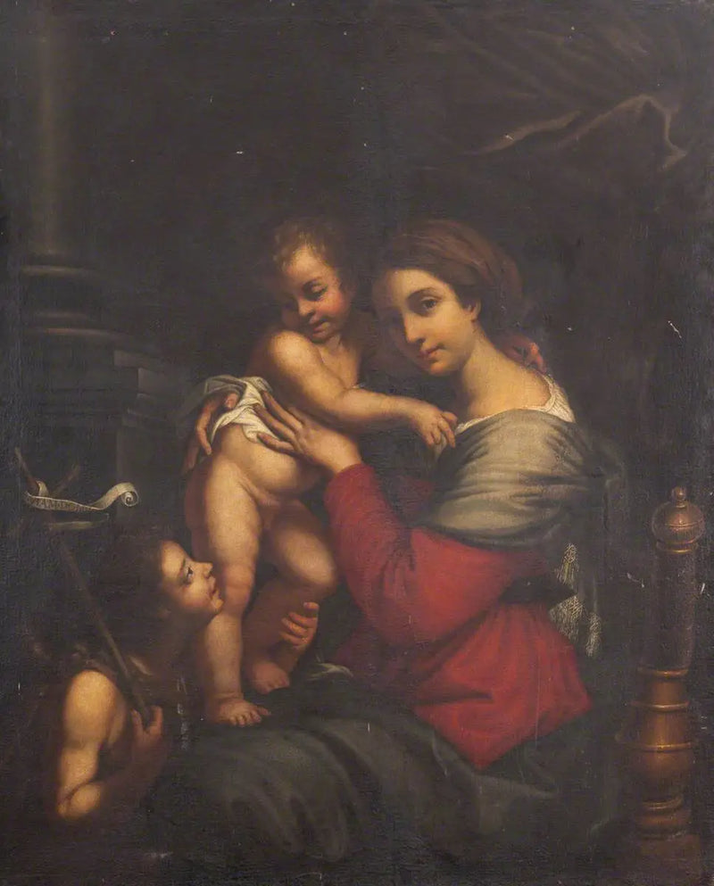 İsa ve Çocuk Meryem, genç Vaftizci Yahya ile - Pierre Mignard