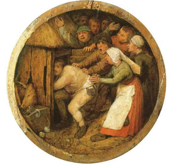 Sarhoşun domuzların ahırına itildiği - Pieter Brueghel the Elder
