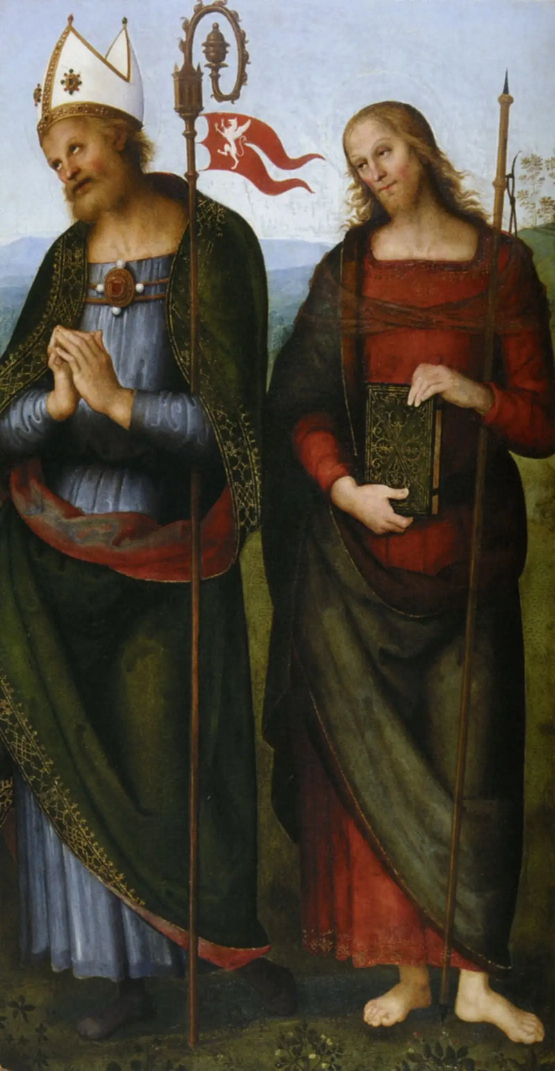 Saint Herculan ve Saint Jacques le Majeur - Pietro Perugino