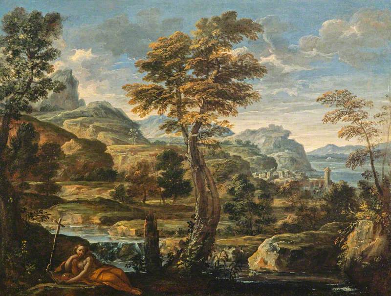 Aziz Meryem Magdalene ile Manzara - Pietro da Cortona