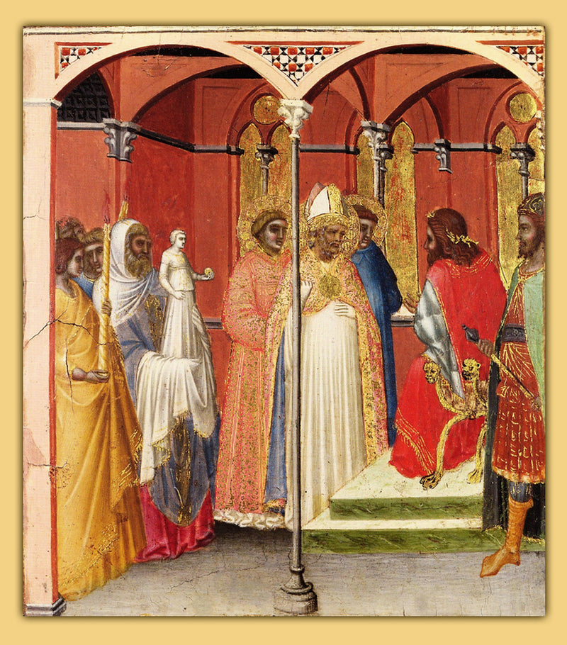 Saint Sabin Toscana Valisi Önünde (?) - Pietro Lorenzetti