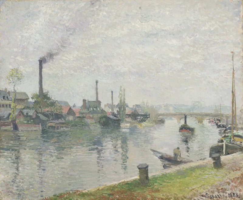 Rouen'deki Lacroix Adası - Camille Pissarro