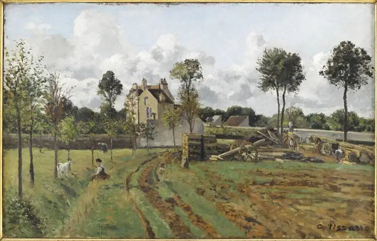 Jongleur Kulesi Yolu ve Bay Musy'nin Evi, Louveciennes - Camille Pissarro