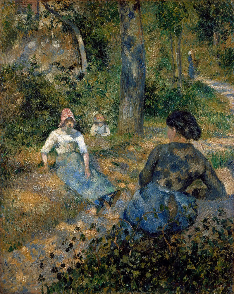 Dinlenen Köylüler - Camille Pissarro